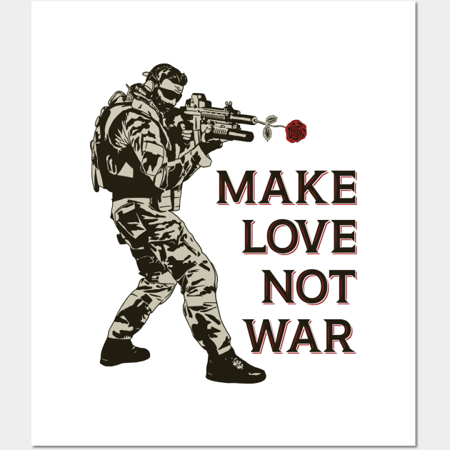 Make Love Not War Wall Art by Mako Design 